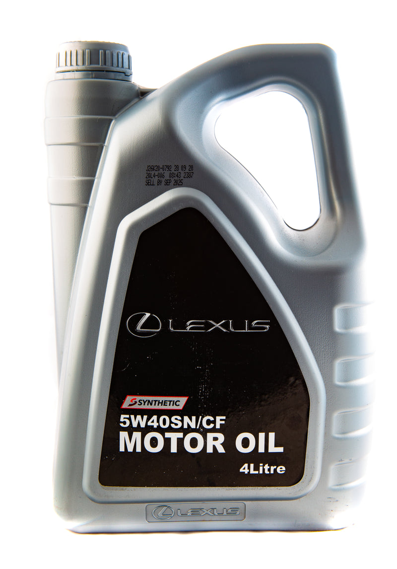 TOYOTA ENGINE OIL 4 LITRE, 5W40 LEXUS FULLY SYNTHETIC GENUINE 08880-82800